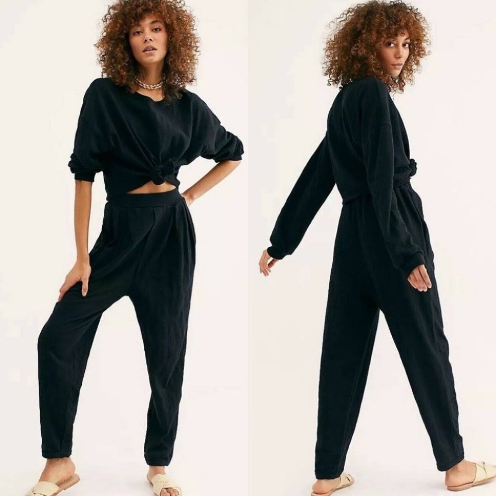 Free People Culver City Set in Black Size Small